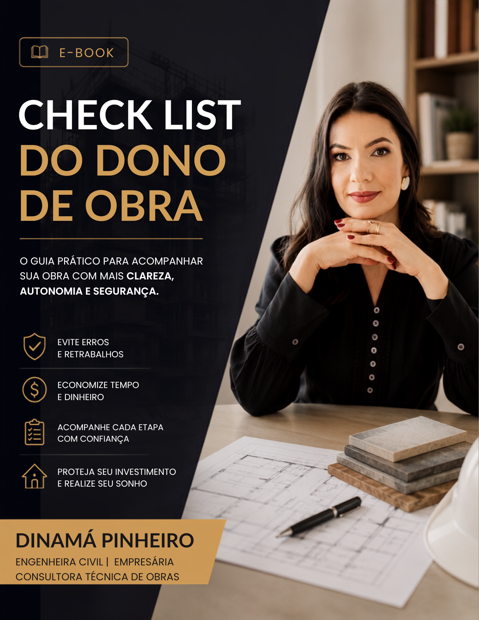 Capa do e-book Check List do Dono de Obra — Dinamá Pinheiro